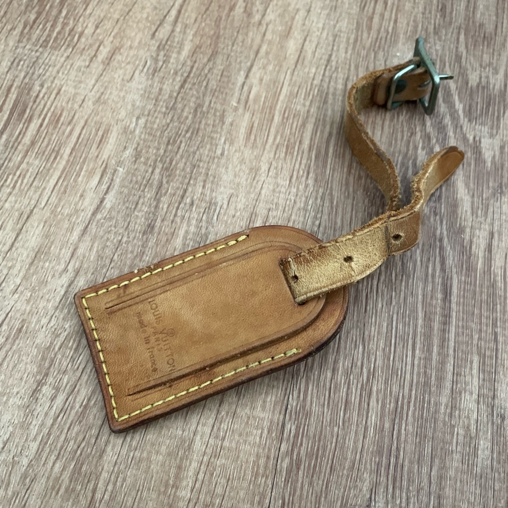Authentic vintage Louis Vuitton luggage tag